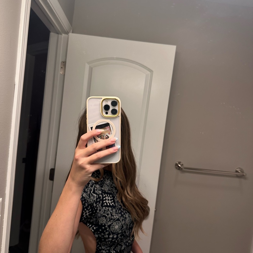 Black and White Backless Crop Top